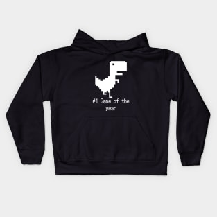 8bit Dinosaur game Kids Hoodie